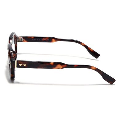 Voyage Demi Brown Hexagonal Eyeglasses for Men & Women (FY99287FMG9284)