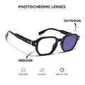 Voyage Black Hexagonal Eyeglasses for Men & Women (FY99288FMG9277)