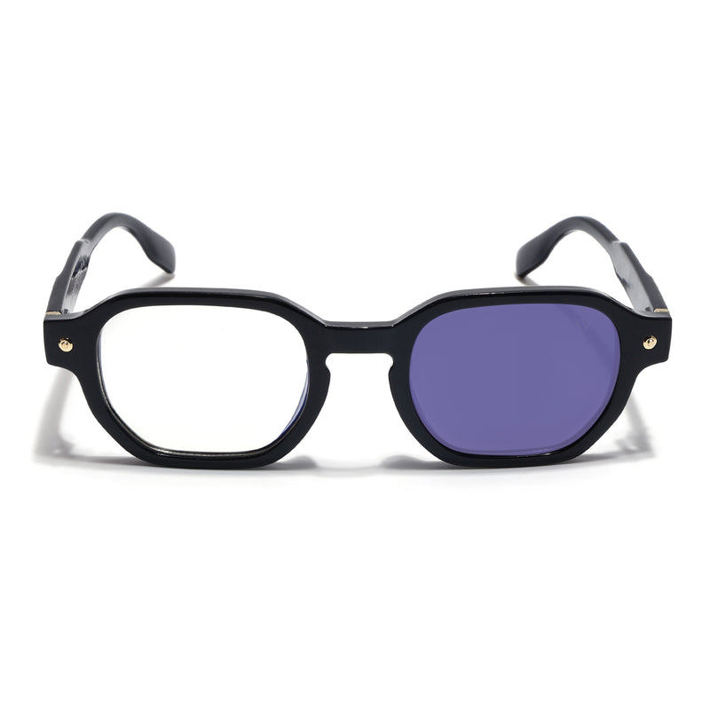 Voyage Black Hexagonal Eyeglasses for Men & Women (FY99288FMG9277)