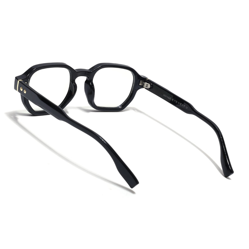 Voyage Black Hexagonal Eyeglasses for Men & Women (FY99288FMG9278)