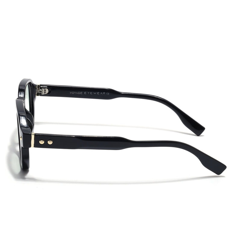 Voyage Black Hexagonal Eyeglasses for Men & Women (FY99288FMG9278)