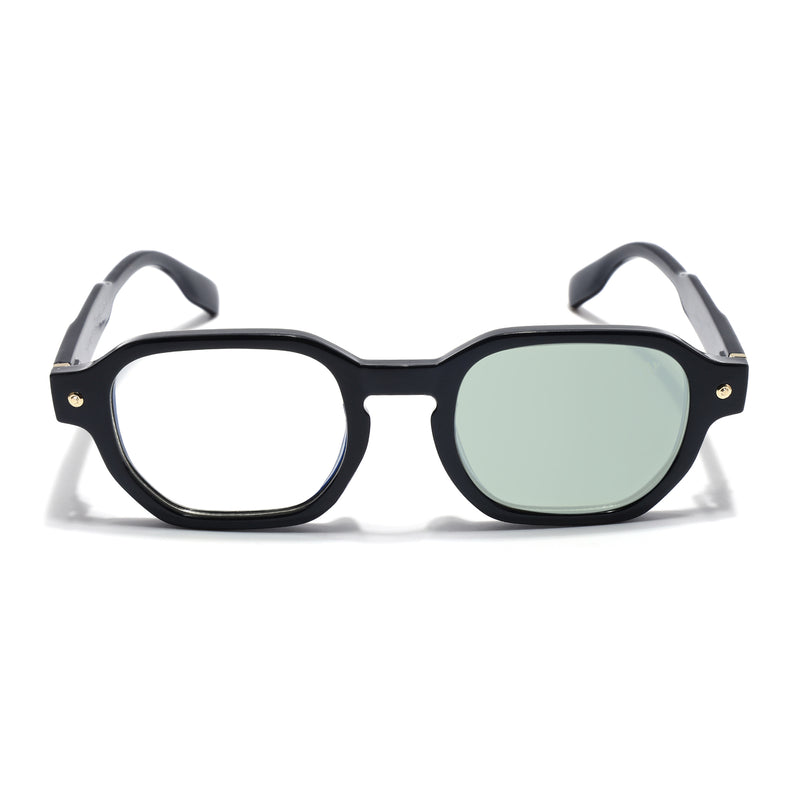Voyage Black Hexagonal Eyeglasses for Men & Women (FY99288FMG9278)