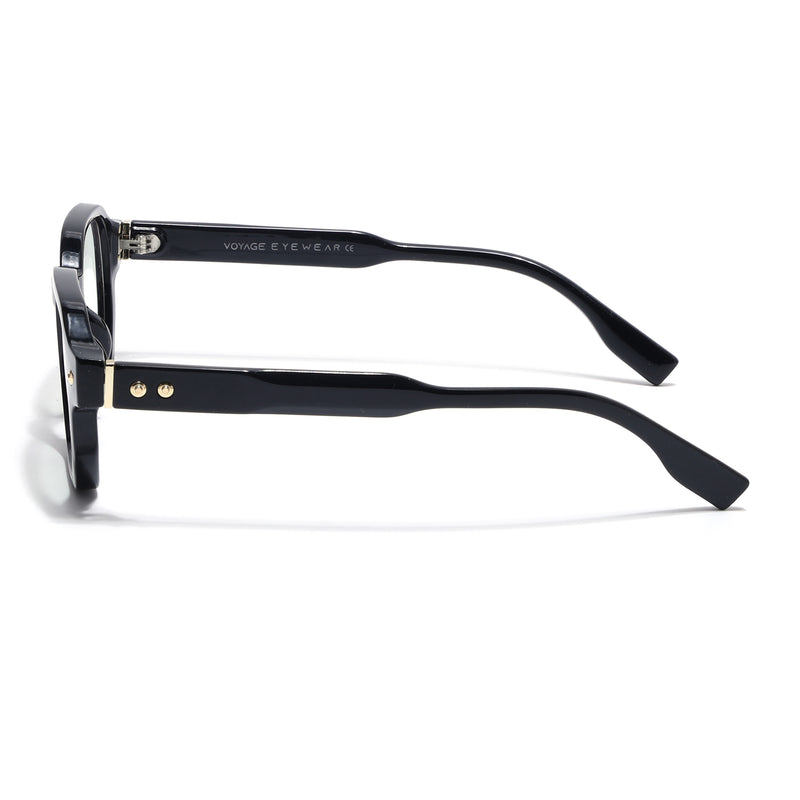 Voyage Black Hexagonal Eyeglasses for Men & Women (FY99288FMG9279)