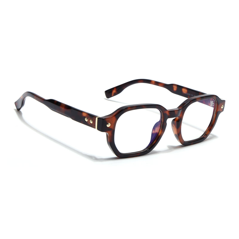 Voyage Demi Brown Hexagonal Eyeglasses for Men & Women (FY99288FMG9280)
