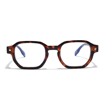 Voyage Demi Brown Hexagonal Eyeglasses for Men & Women (FY99288FMG9280)