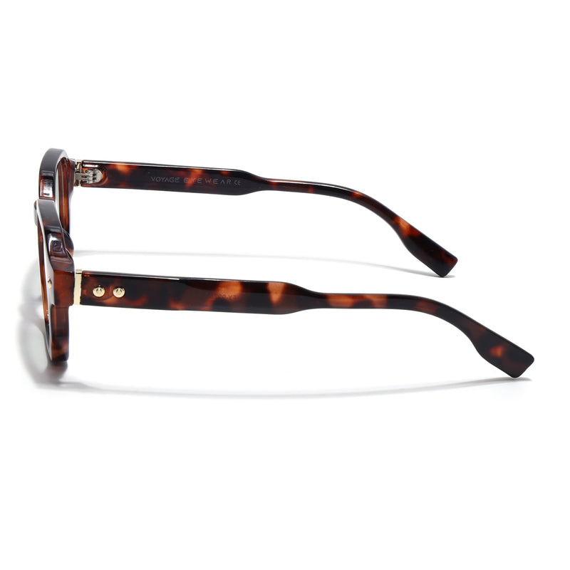 Voyage Demi Brown Hexagonal Eyeglasses for Men & Women (FY99288FMG9280)