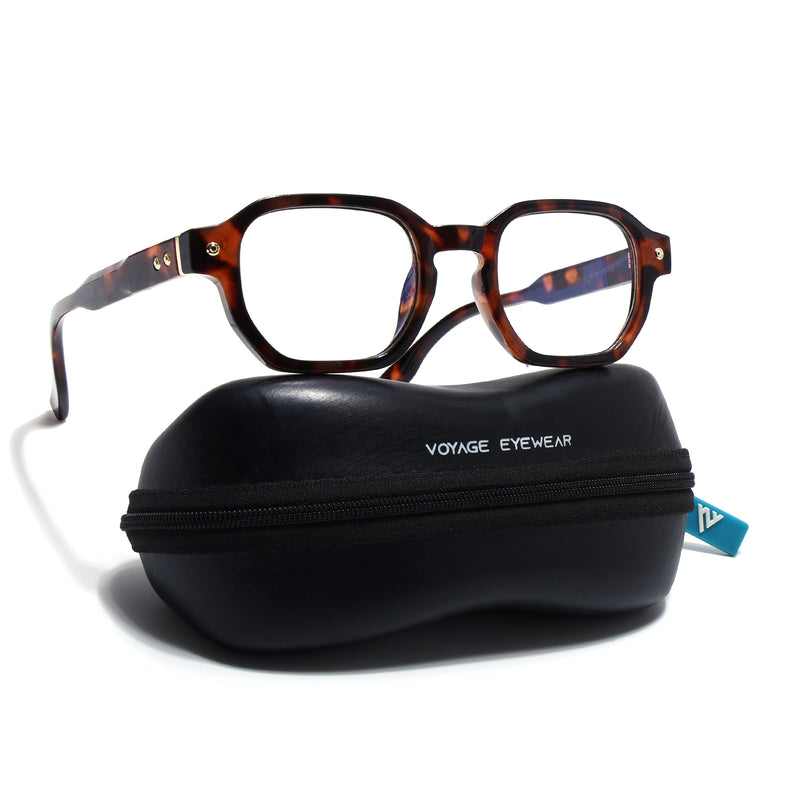 Voyage Demi Brown Hexagonal Eyeglasses for Men & Women (FY99288FMG9280)