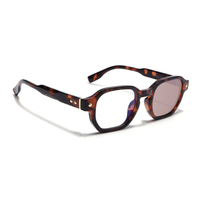Voyage Demi Brown Hexagonal Eyeglasses for Men & Women (FY99288FMG9280)