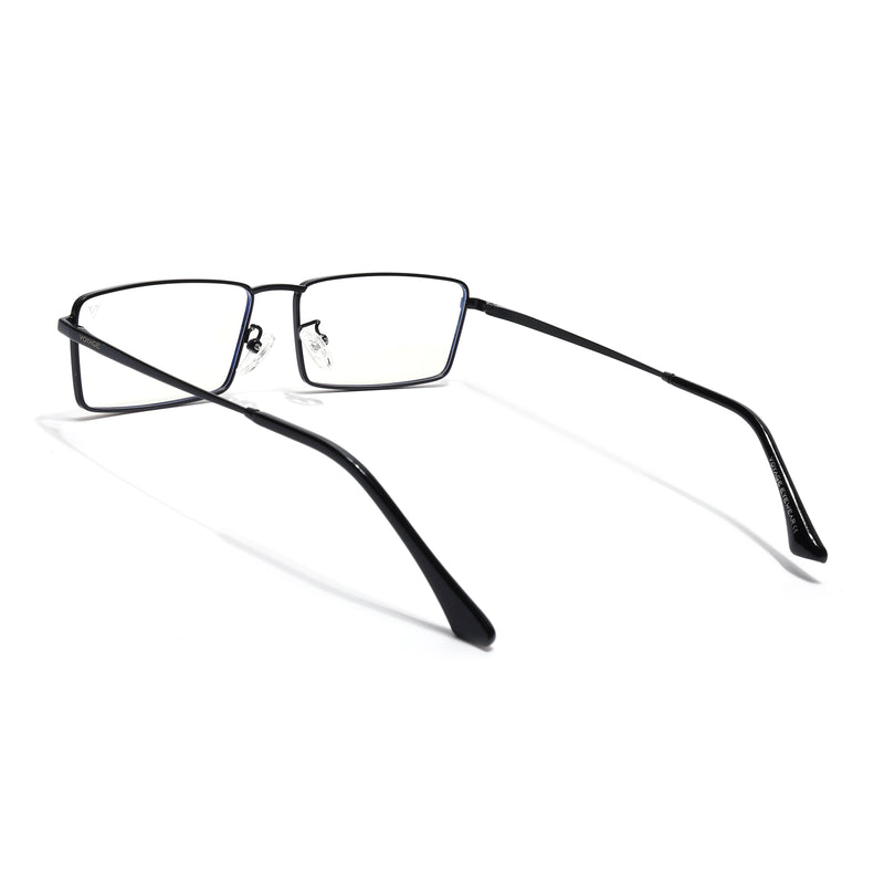 Voyage Black Rectangle Eyeglasses for Men & Women (G025FMG8074)