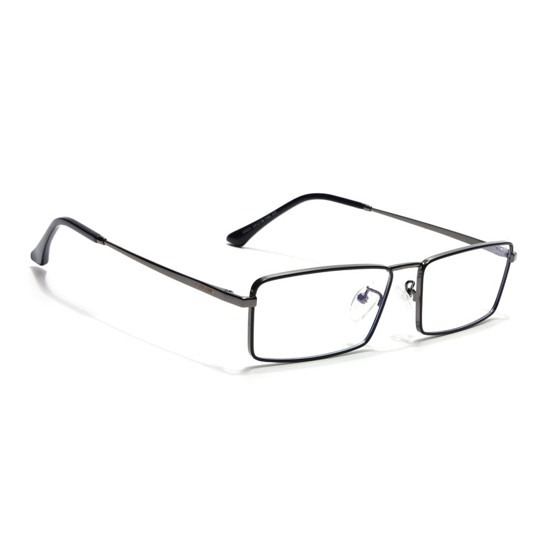 Voyage Grey Rectangle Eyeglasses for Men & Women (G025FMG8075)