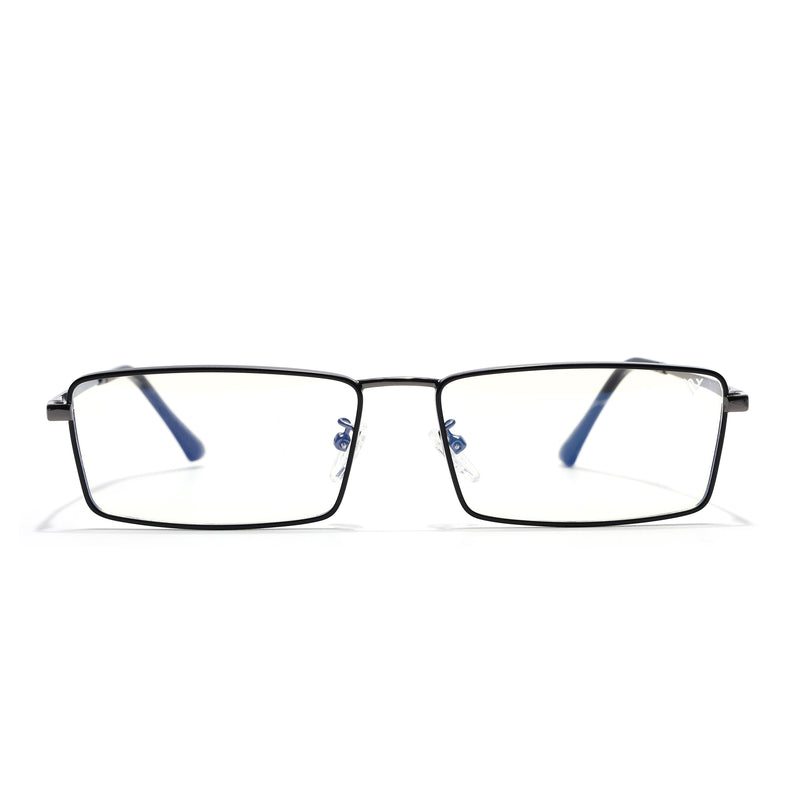 Voyage Grey Rectangle Eyeglasses for Men & Women (G025FMG8075)