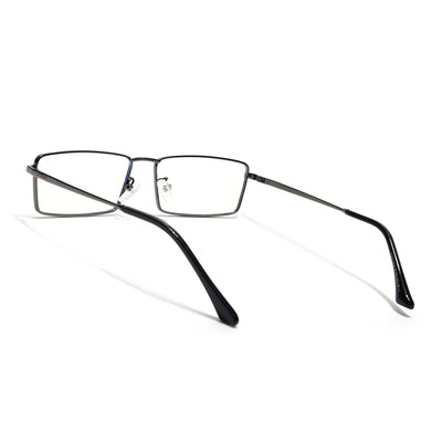 Voyage Grey Rectangle Eyeglasses for Men & Women (G025FMG8075)