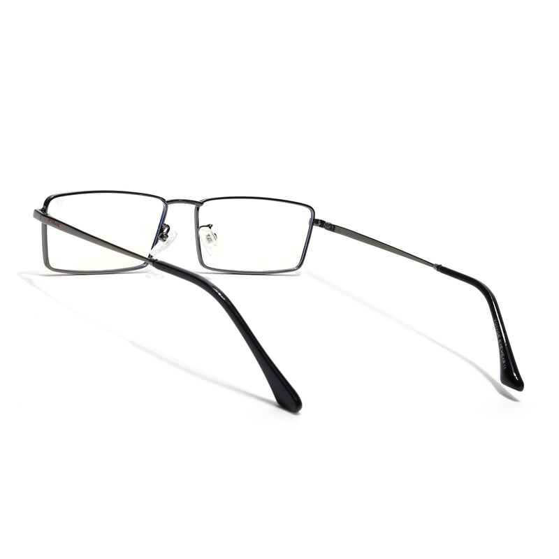 Voyage Grey Rectangle Eyeglasses for Men & Women (G025FMG8075)