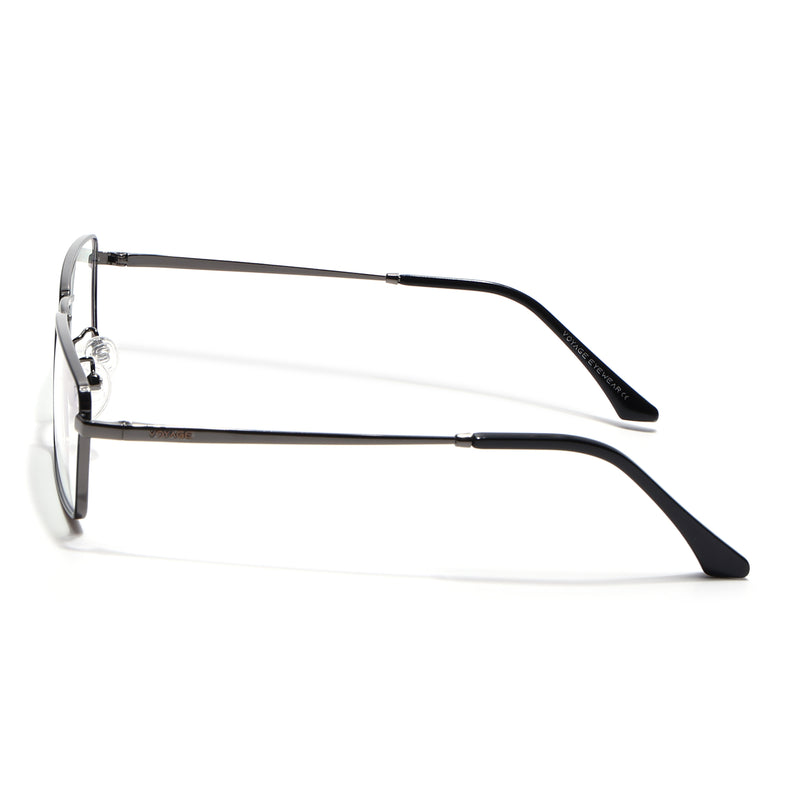 Voyage Grey Rectangle Eyeglasses for Men & Women (G025FMG8075)