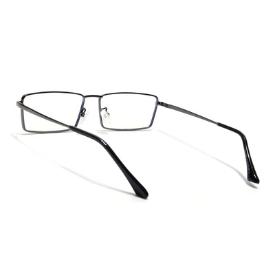 Voyage Grey Rectangle Eyeglasses for Men & Women (G025FMG8076)