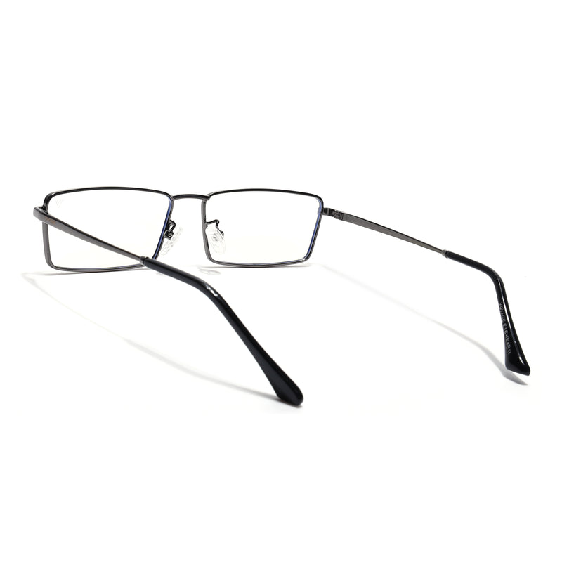 Voyage Grey Rectangle Eyeglasses for Men & Women (G025FMG8076)