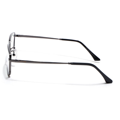 Voyage Grey Rectangle Eyeglasses for Men & Women (G025FMG8076)