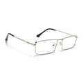 Voyage Silver Rectangle Eyeglasses for Men & Women (G025FMG8077)