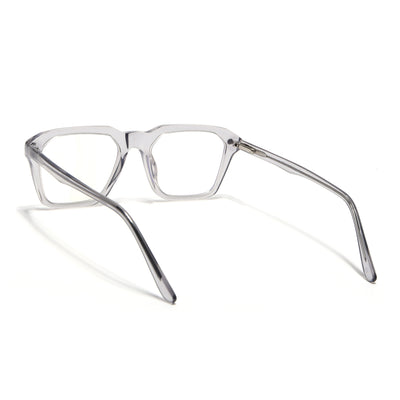 Goeye Grey Square Acetate Eyeglasses for Men & Women (GO173GE1673-C3)