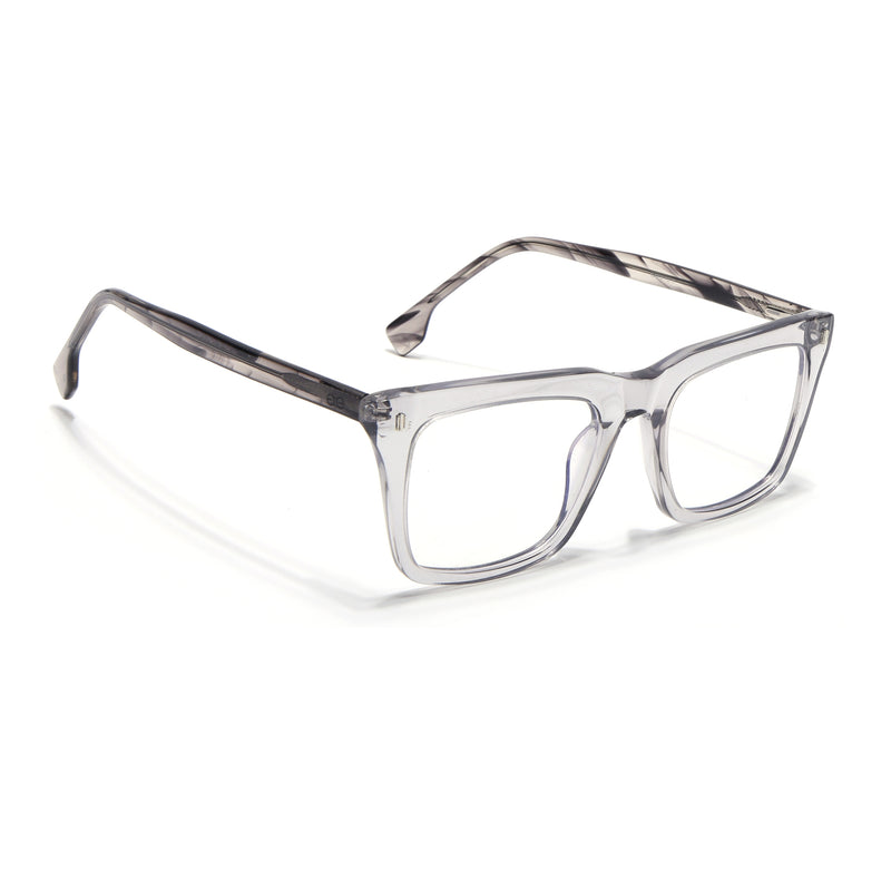 Goeye Grey Square Acetate Eyeglasses for Men & Women (GO178GE1679-C3)
