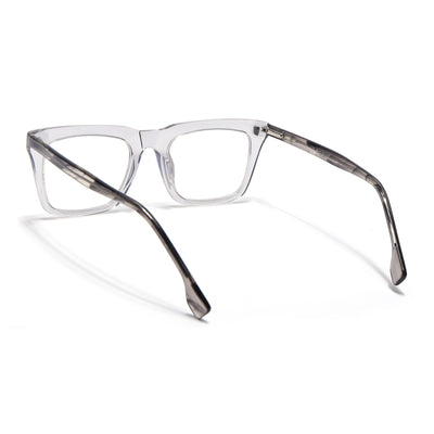 Goeye Grey Square Acetate Eyeglasses for Men & Women (GO178GE1679-C3)