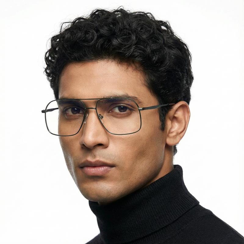 Voyage Green Wayfarer Eyeglasses for Men & Women (73013FMG7071-C7)