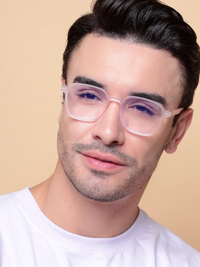 Voyage Air Pink Square Eyeglasses for Men & Women (TR02MG4540-C5)