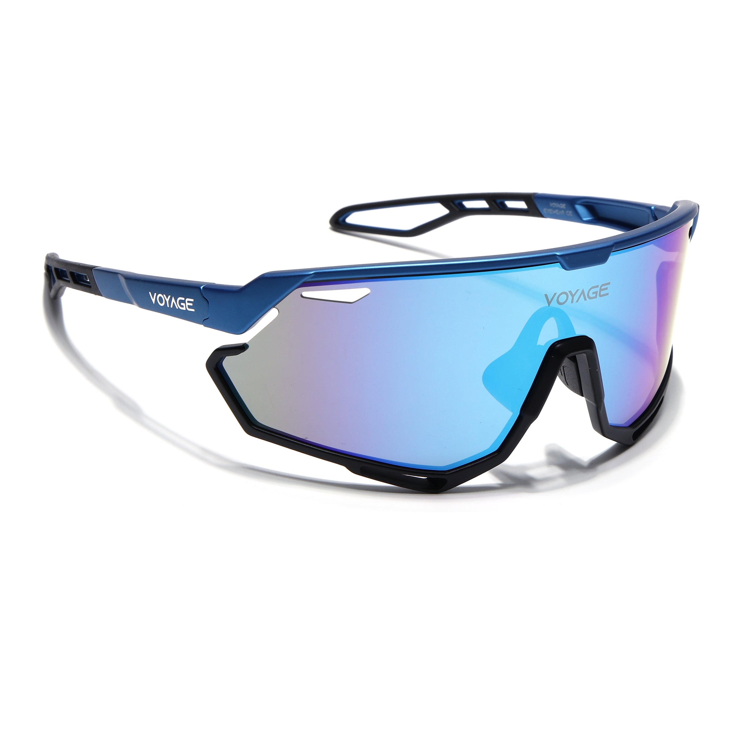 Voyage Select Drift Sunglasses (Multicolor Lens | Black & Blue Frame - SLMG6341)