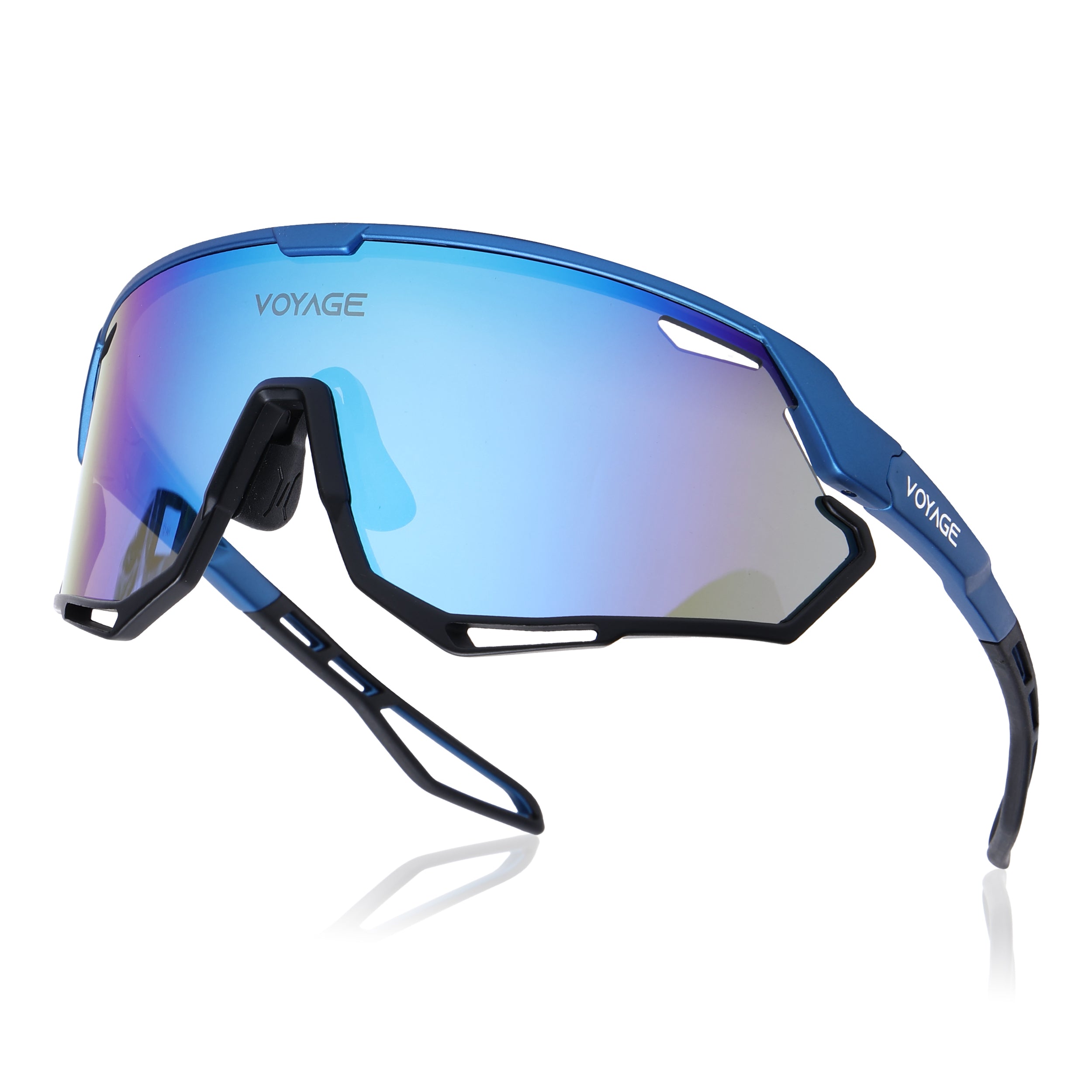 Voyage Select Drift Sunglasses (Multicolor Lens | Black & Blue Frame - SLMG6341)