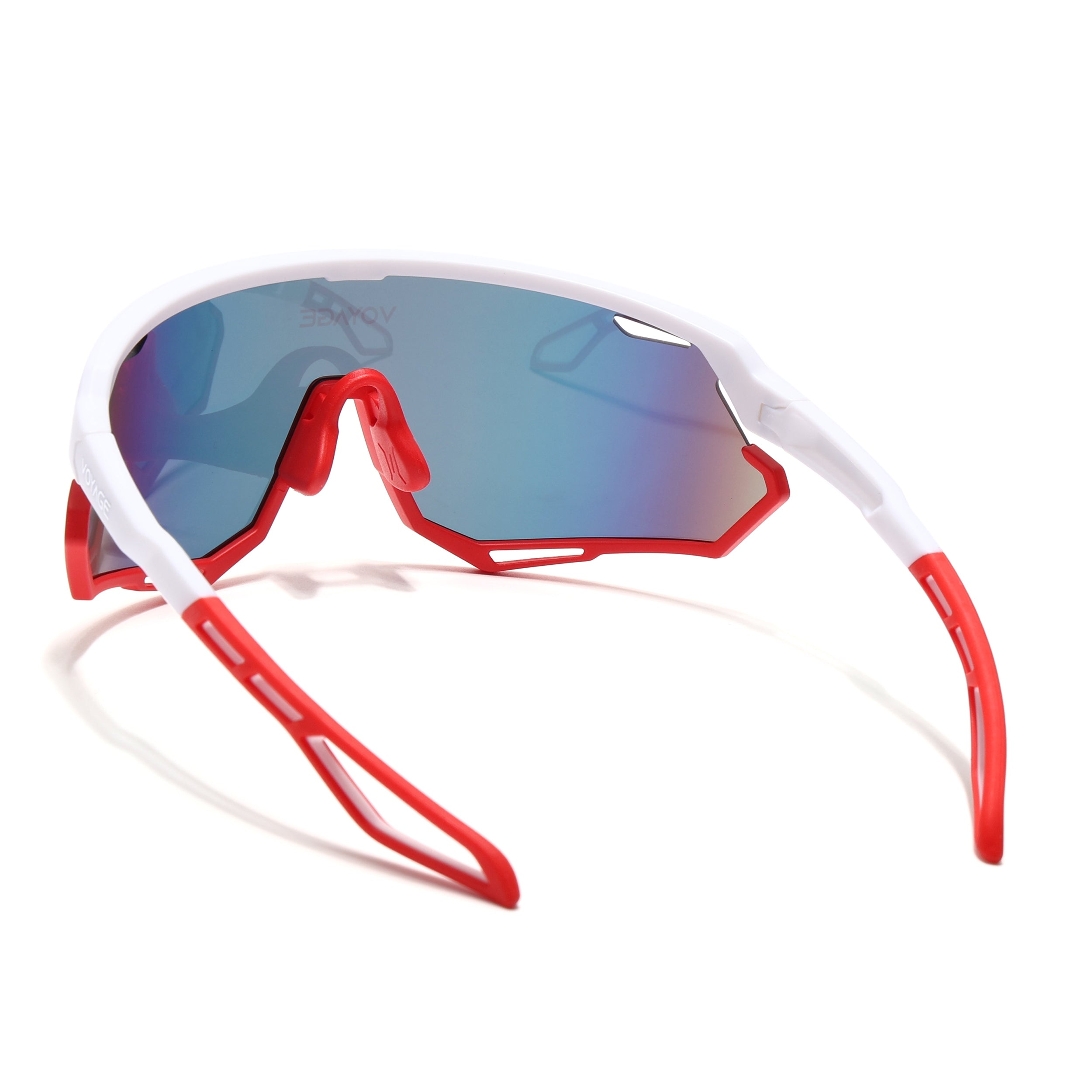 Voyage Select Drift Sunglasses (Multicolor Lens | White & Red Frame - SLMG6344)