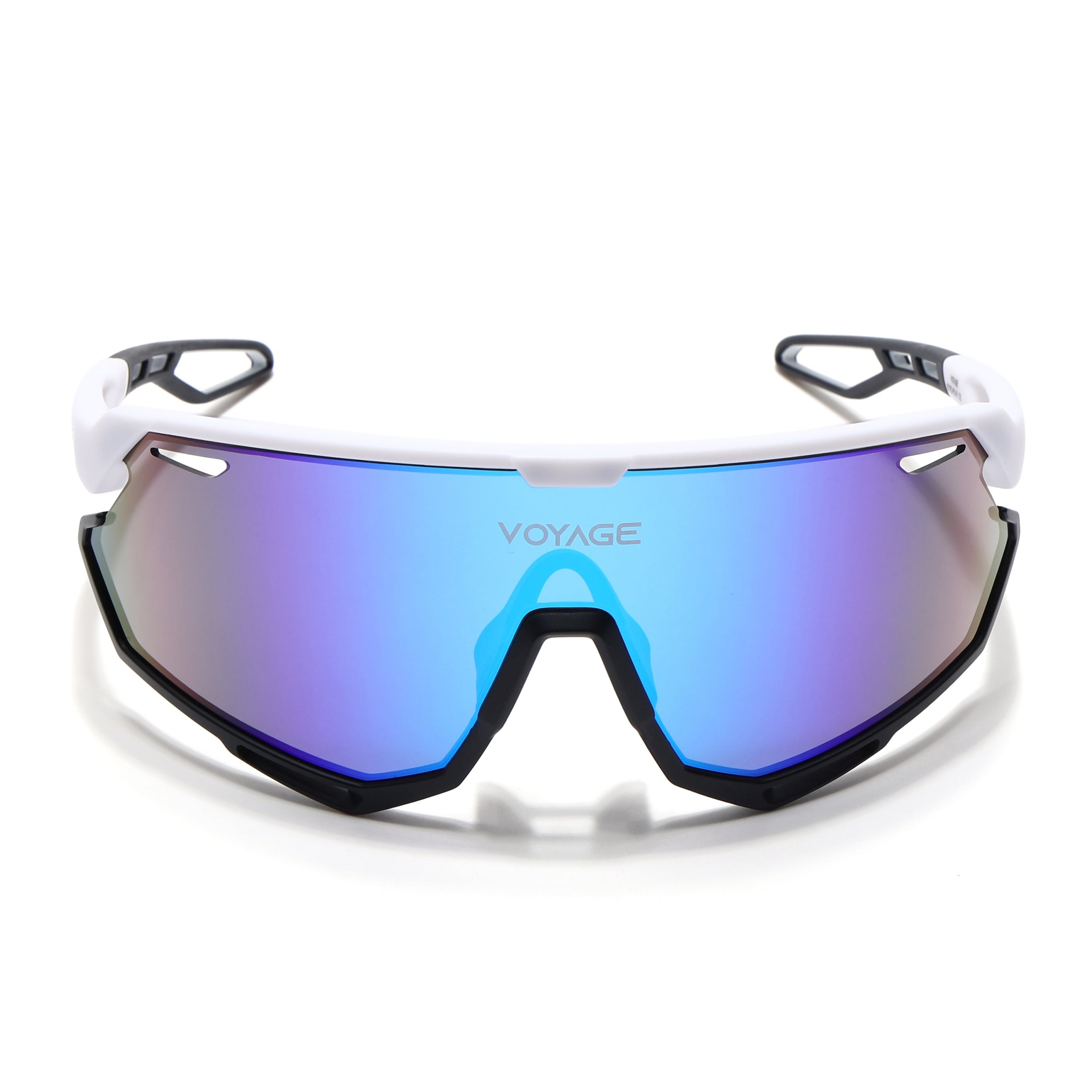 Voyage Select Drift Sunglasses (Multicolor Lens | White & Black Frame - SLMG6345)