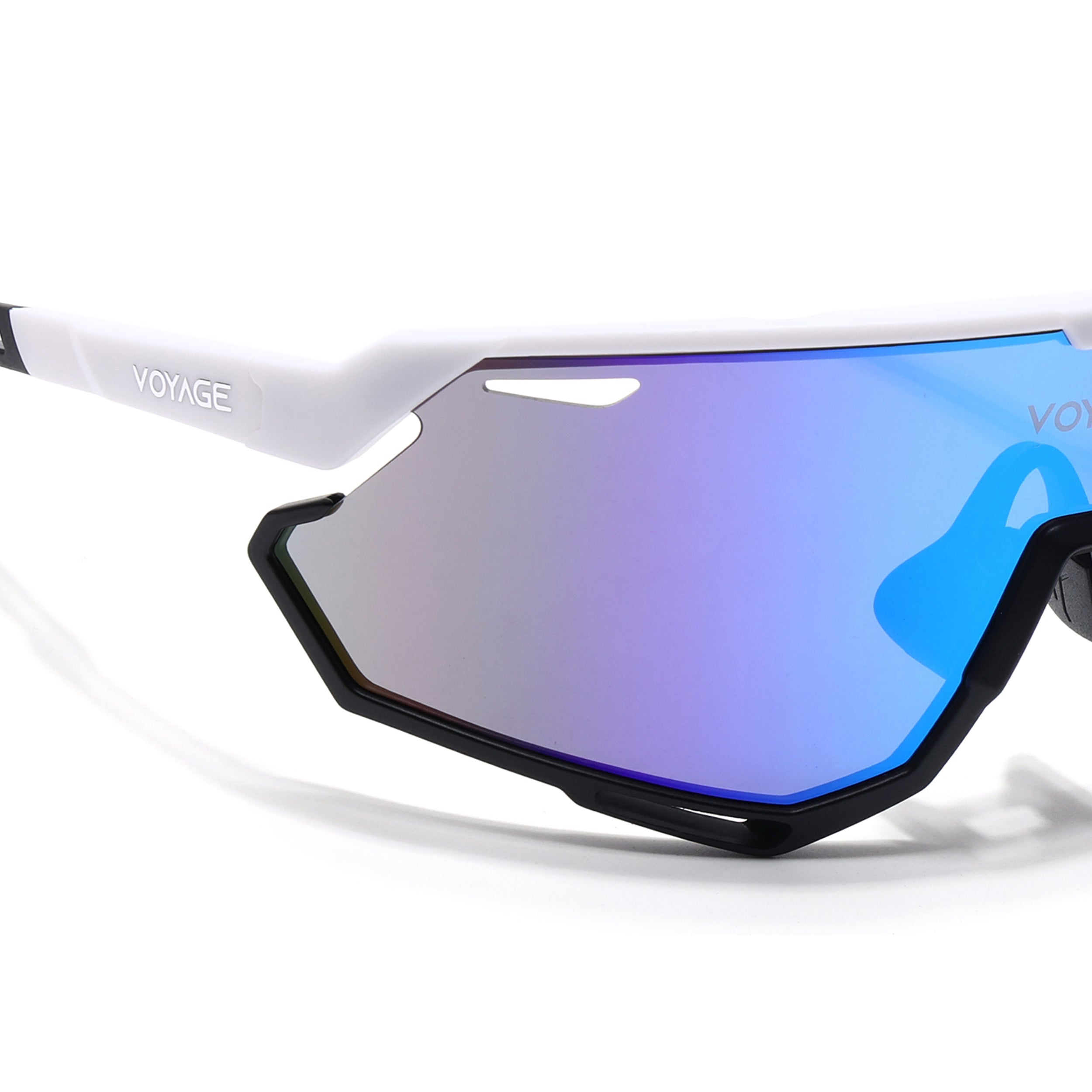 Voyage Select Drift Sunglasses (Multicolor Lens | White & Black Frame - SLMG6345)