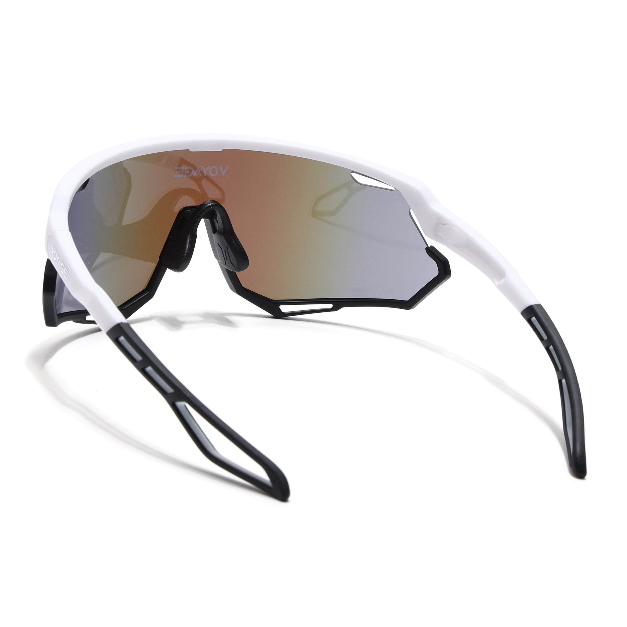 Voyage Select Drift Sunglasses (Multicolor Lens | White & Black Frame - SLMG6345)