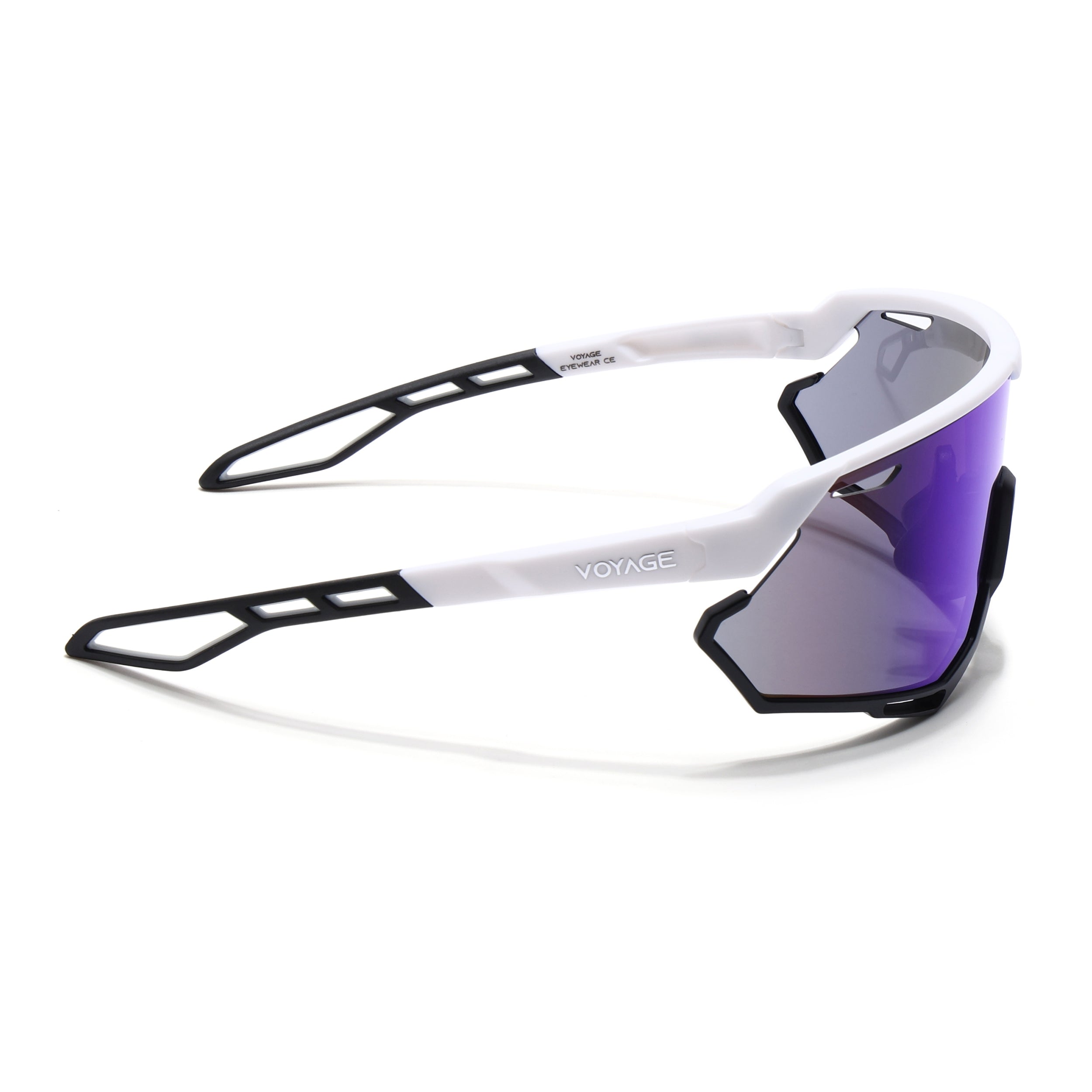 Voyage Select Drift Sunglasses (Multicolor Lens | White & Black Frame - SLMG6345)