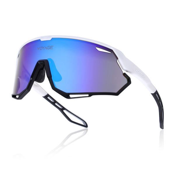 Voyage Select Drift Sunglasses (Multicolor Lens | White & Black Frame - SLMG6345)
