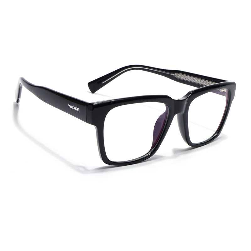 Obsidian | Voyage Black Wayfarer Eyeglasses for Men & Women (K025FMG8009)