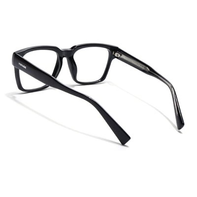 Obsidian | Voyage Black Wayfarer Eyeglasses for Men & Women (K025FMG8009)