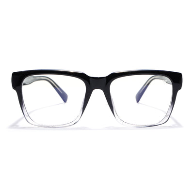Obsidian | Voyage Transparent Black Wayfarer Eyeglasses for Men & Women (K025FMG8010)
