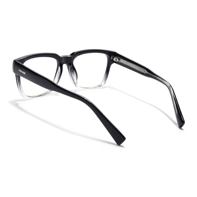 Obsidian | Voyage Transparent Black Wayfarer Eyeglasses for Men & Women (K025FMG8010)