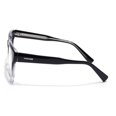 Obsidian | Voyage Transparent Black Wayfarer Eyeglasses for Men & Women (K025FMG8010)