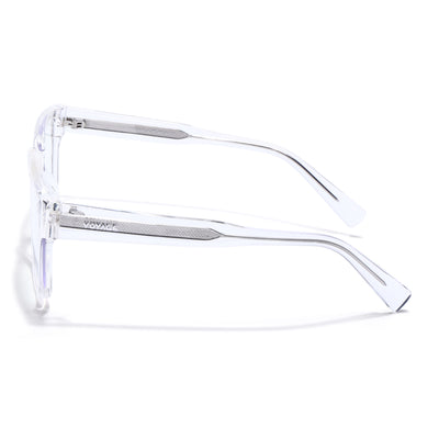 Obsidian | Voyage Transparent Wayfarer Eyeglasses for Men & Women (K025FMG8014)