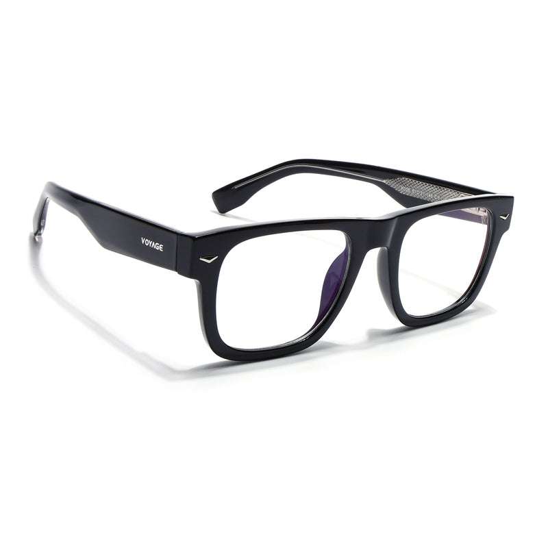 Obsidian | Voyage Black Wayfarer Eyeglasses for Men & Women (K026FMG8054)