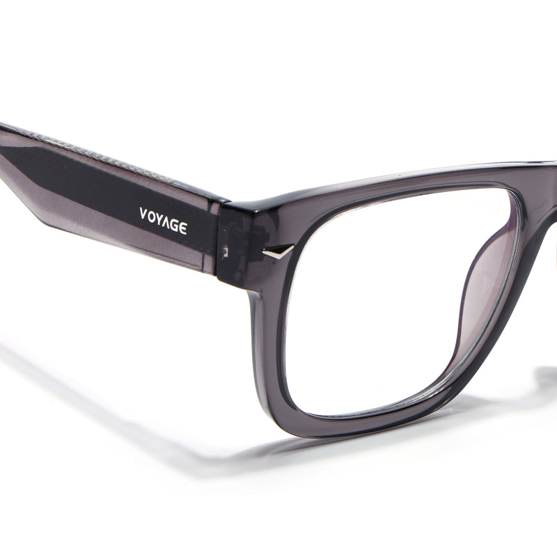Obsidian | Voyage Grey Wayfarer Eyeglasses for Men & Women (K026FMG8055)