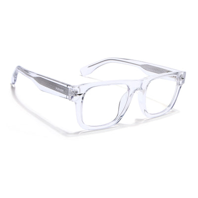 Obsidian | Voyage Transparent Wayfarer Eyeglasses for Men & Women (K026FMG8060)