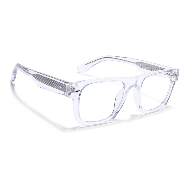 Obsidian | Voyage Transparent Wayfarer Eyeglasses for Men & Women (K026FMG8060)