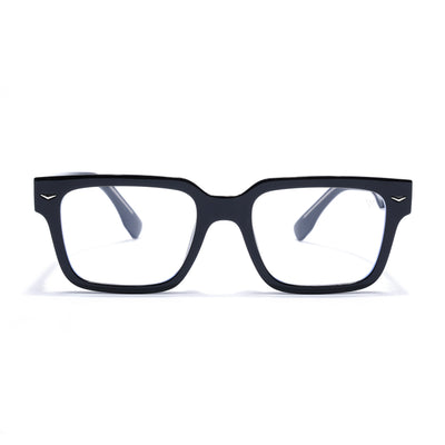 Obsidian | Voyage Black Rectangle Eyeglasses for Men & Women (K027FMG8026)