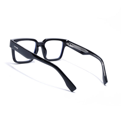 Obsidian | Voyage Black Rectangle Eyeglasses for Men & Women (K027FMG8026)