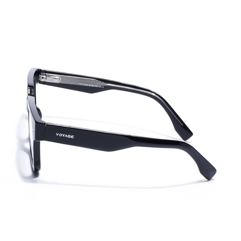 Obsidian | Voyage Black Rectangle Eyeglasses for Men & Women (K027FMG8026)