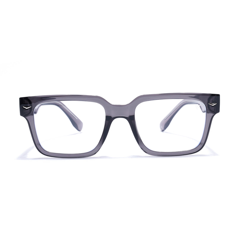 Obsidian | Voyage Grey Rectangle Eyeglasses for Men & Women (K027FMG8027)