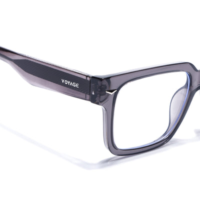 Obsidian | Voyage Grey Rectangle Eyeglasses for Men & Women (K027FMG8027)